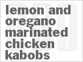 recipe for lemon and oregano marinated chicken kabobs