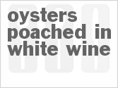 recipe for oysters poached in white wine