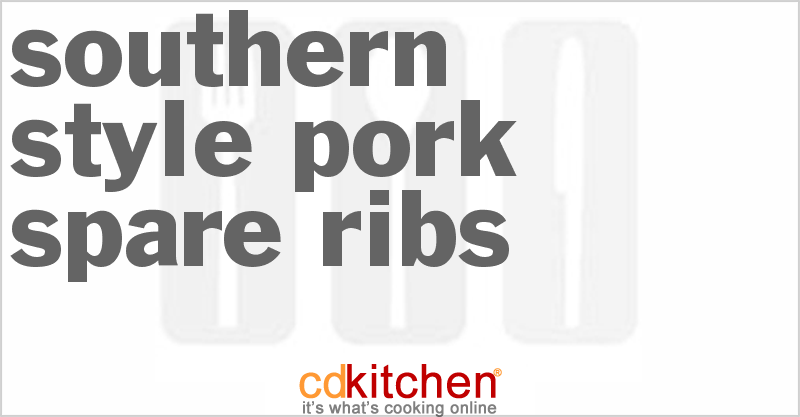 Southern-Style Pork Spare Ribs - CDKitchen.com