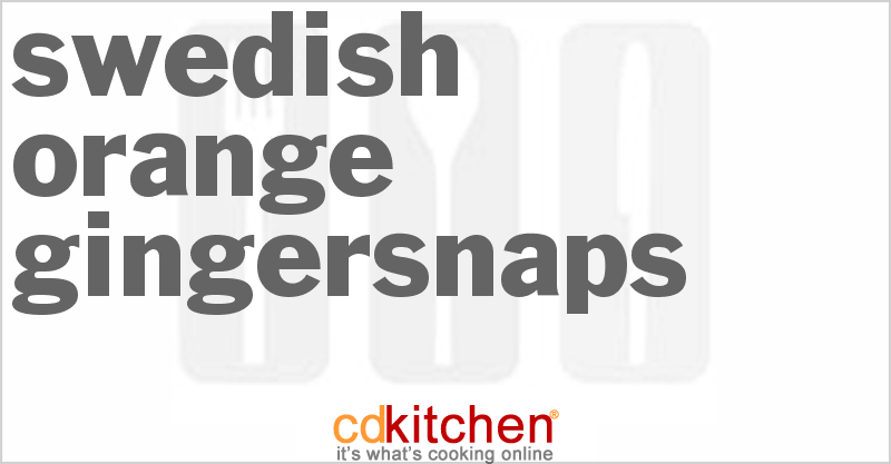 Swedish Orange Gingersnaps - CDKitchen.com