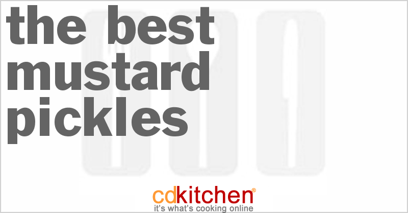 The Best Mustard Pickles - CDKitchen.com