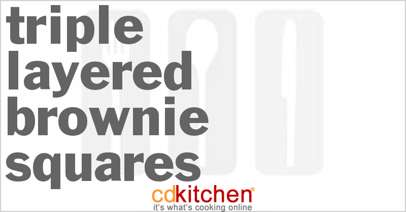 Triple-Layered Brownie Squares - CDKitchen.com