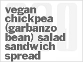 recipe for vegan chickpea (garbanzo bean) salad sandwich spread