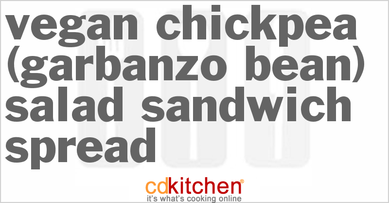 Vegan Chickpea (Garbanzo Bean) Salad Sandwich Spread - CDKitchen.com