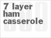 recipe for 7 layer ham casserole