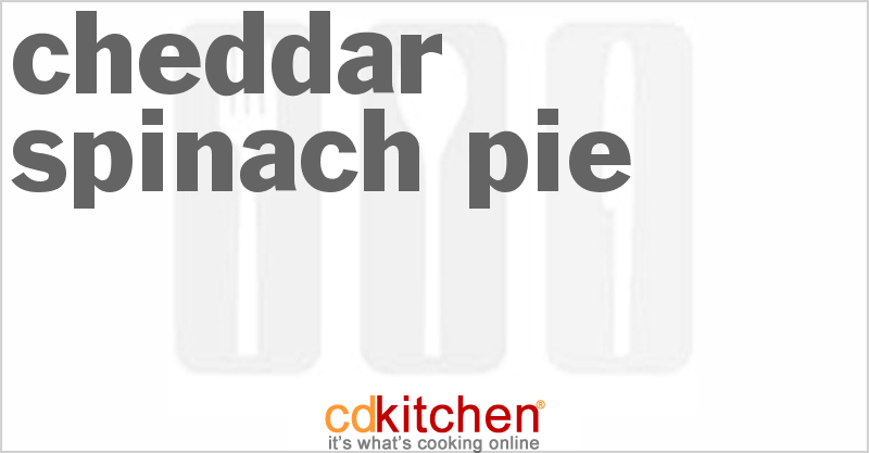 Cheddar Spinach Pie - CDKitchen.com