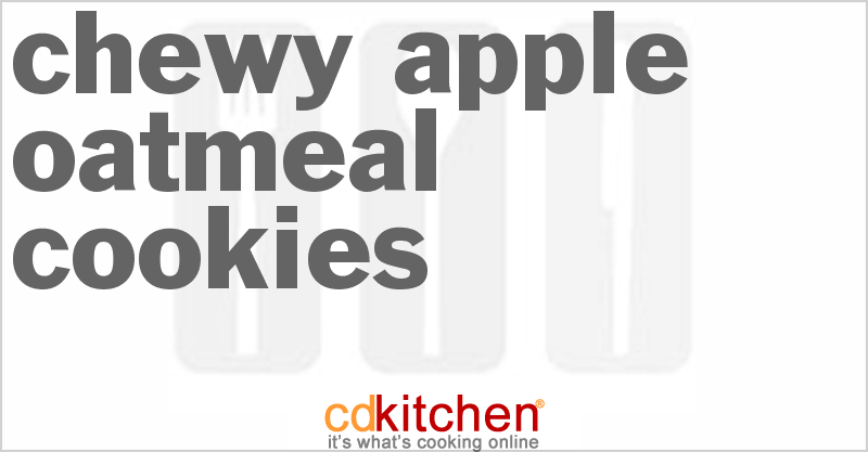 Chewy Apple Oatmeal Cookies - CDKitchen.com