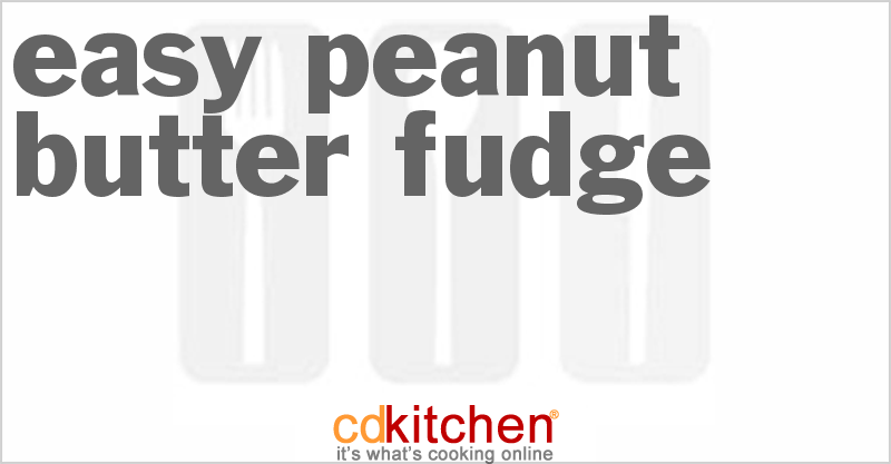 Easy Peanut Butter Frosting Fudge - CDKitchen.com
