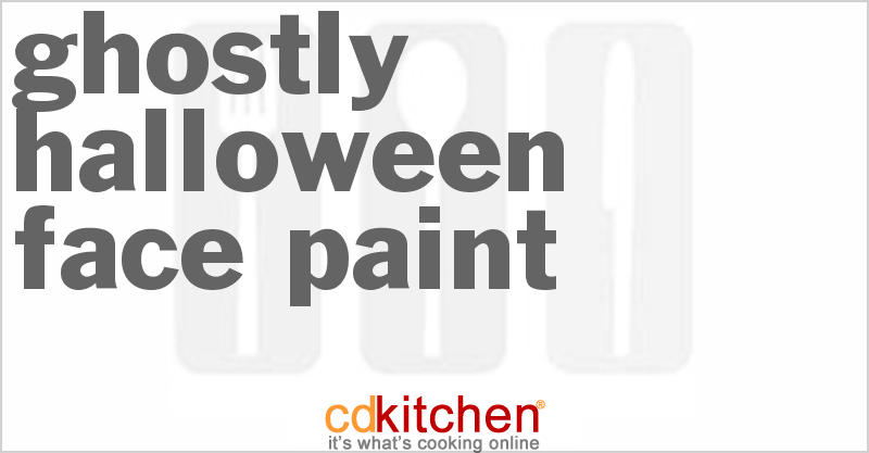 Ghostly Halloween Face Paint - CDKitchen.com
