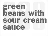 recipe for green beans with sour cream sauce
