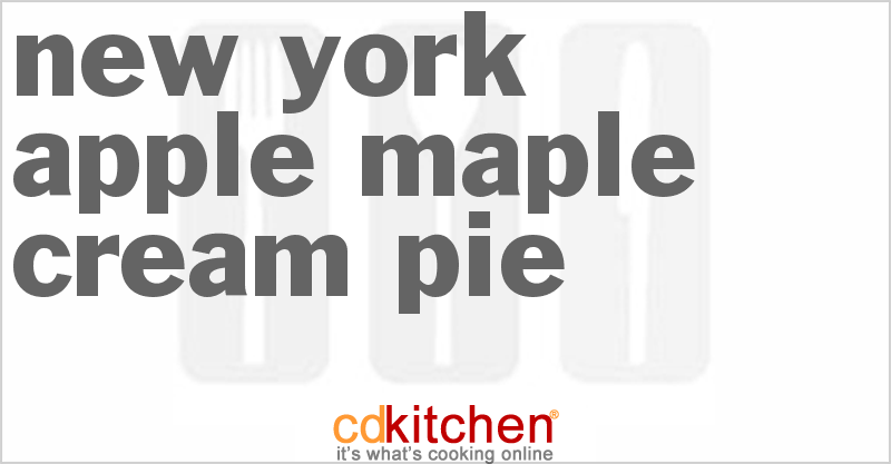 New York Apple Maple Cream Pie - CDKitchen.com