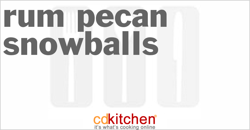 Rum Pecan Snowballs - CDKitchen.com