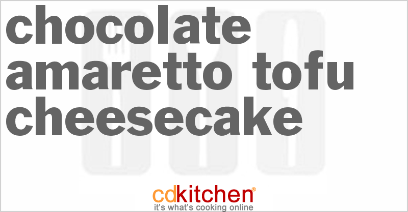 Chocolate Amaretto Tofu Cheesecake - CDKitchen.com