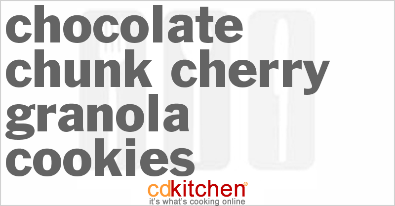 Chocolate Chunk Cherry Granola Cookies - CDKitchen.com
