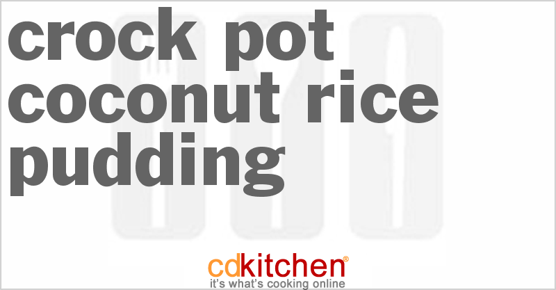 Coconut Rice Pudding - CDKitchen.com