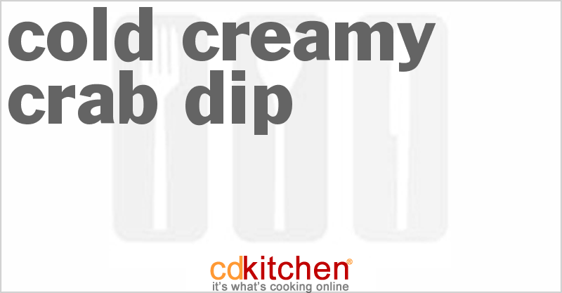 Cold Creamy Crab Dip - CDKitchen.com