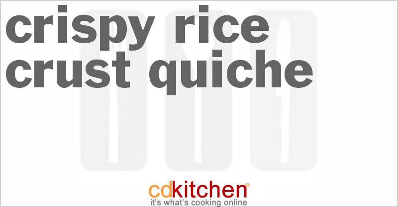 Crispy Rice Crust Quiche - CDKitchen.com