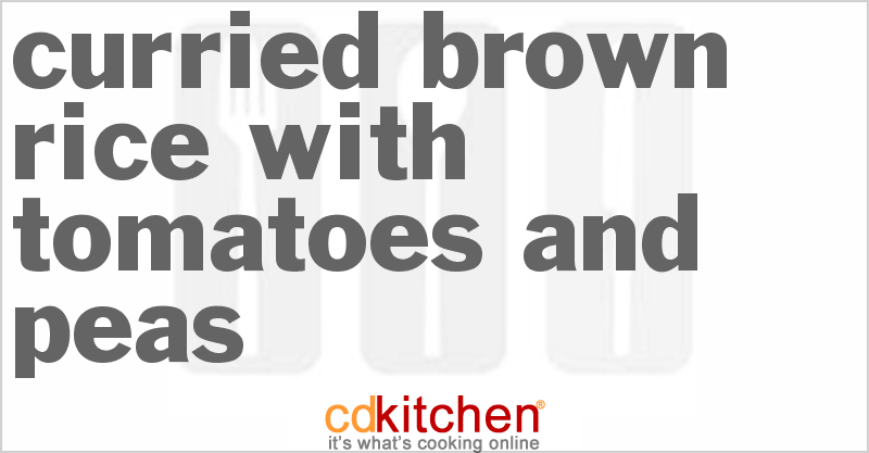 Curried Brown Rice With Tomatoes And Peas - CDKitchen.com