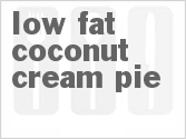 recipe for low-fat coconut cream pie