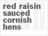 recipe for slow cooker red raisin-sauced cornish hens