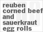 recipe for reuben corned beef and sauerkraut egg rolls