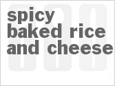 recipe for spicy baked rice and cheese