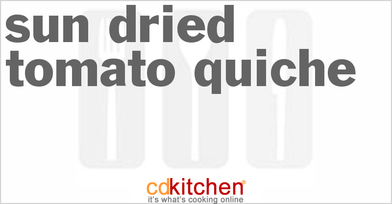 Sun Dried Tomato Quiche - CDKitchen.com