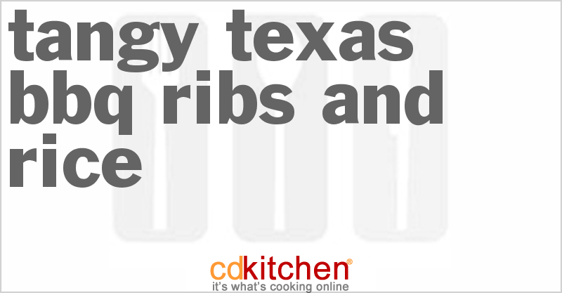 Tangy Texas BBQ Ribs And Rice - CDKitchen.com