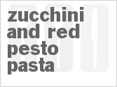 recipe for zucchini and red pesto pasta
