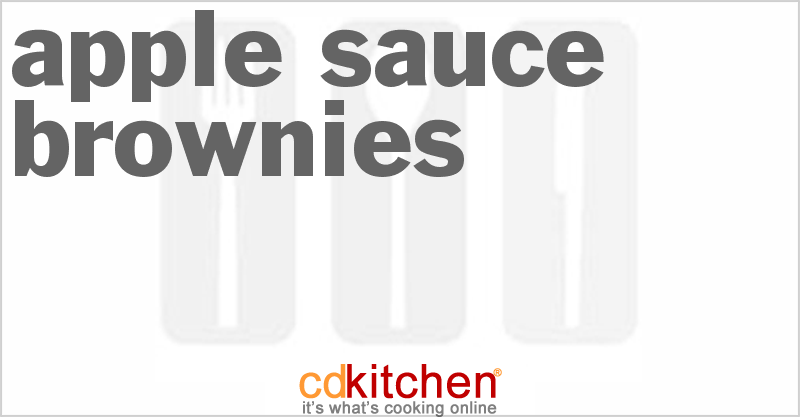 Apple Sauce Brownies - CDKitchen.com