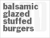 recipe for boursin cheese stuffed burgers with balsamic glaze