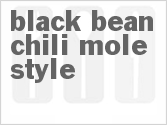recipe for black bean chili mole style