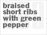 recipe for braised short ribs with green pepper
