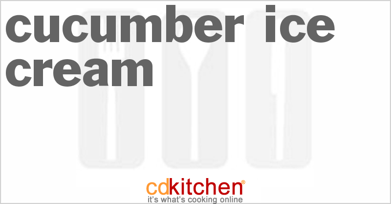 Cucumber Ice Cream - CDKitchen.com