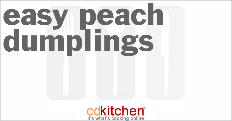 Easy Peach Dumplings - CDKitchen.com