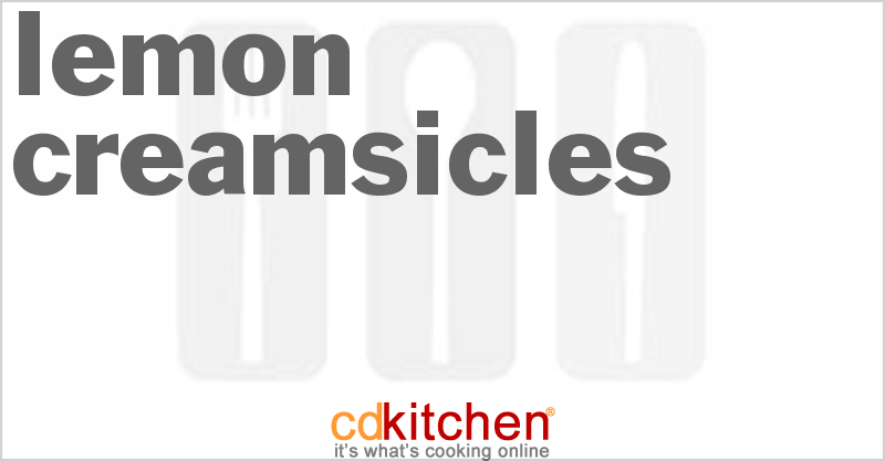 Lemon Creamsicles - CDKitchen.com