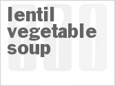recipe for lentil vegetable soup