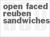 recipe for open-faced reuben sandwiches