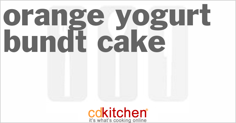 Orange Yogurt Bundt Cake - CDKitchen.com