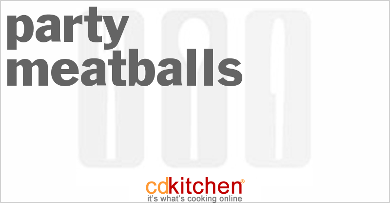 Party Meatballs - CDKitchen.com