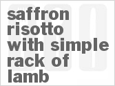 recipe for saffron risotto with simple rack of lamb