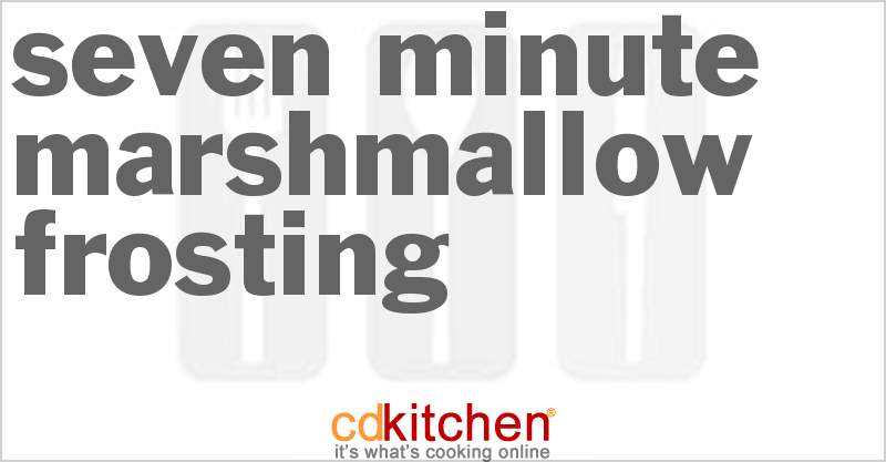Seven Minute Marshmallow Frosting - CDKitchen.com