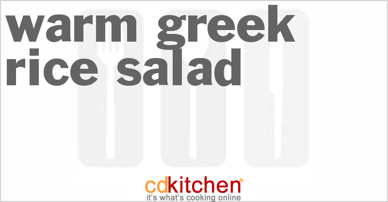 Warm Greek Rice Salad - CDKitchen.com