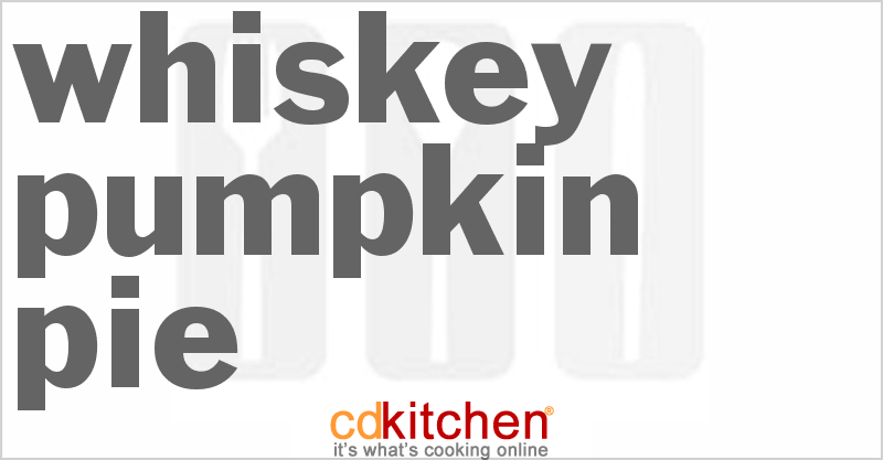 Whiskey Pumpkin Pie - CDKitchen.com