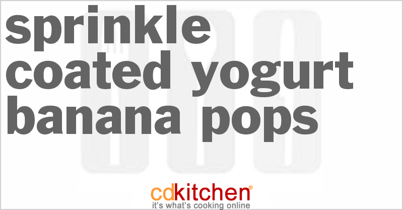 Sprinkle Coated Yogurt Banana Pops - CDKitchen.com
