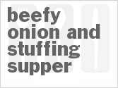 recipe for slow cooker beefy onion and stuffing supper