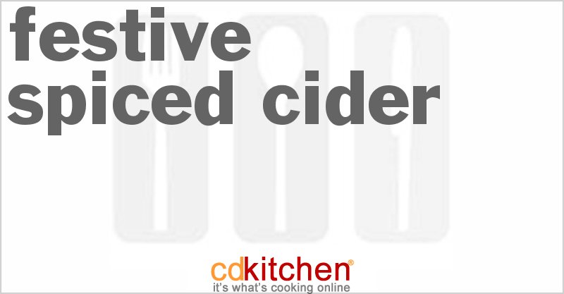 Festive Spiced Cider - CDKitchen.com