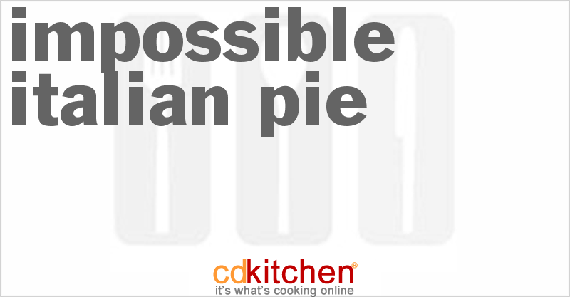 Impossible Italian Pie - CDKitchen.com