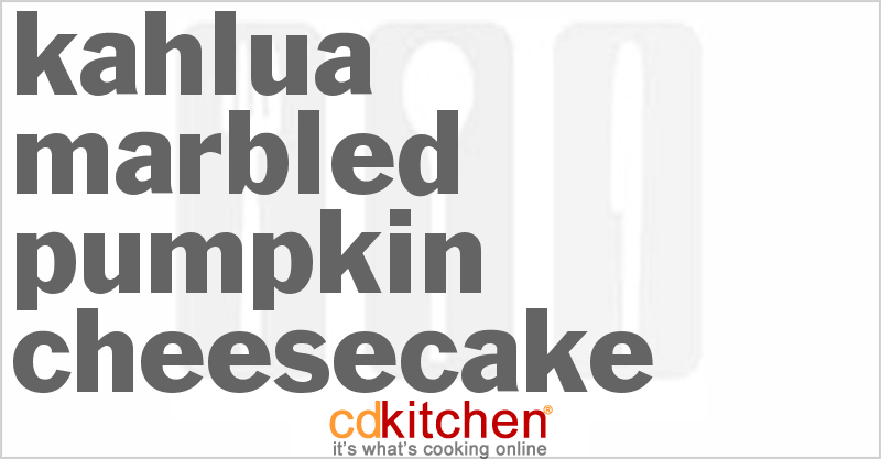 Kahlua Marbled Pumpkin Cheesecake - CDKitchen.com