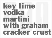 recipe for key lime vodka martini with graham cracker crust